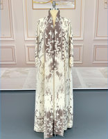 Abaya plissée à motif tendance pour femme, robe musulmane grande taille, cardigan à manches chauve-souris, style veste longue, robe Abaya Dubaï 2026