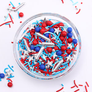 Varillas de plata comestibles con forma de estrella, suministros de panadería americana, decoración de pasteles, aspersores para el día de la independencia, para el 4 de julio - Product Image 3