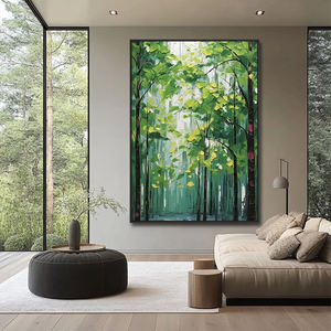 Pinturas <span class=keywords><strong>al</strong></span> <span class=keywords><strong>Óleo</strong></span> de <span class=keywords><strong>Paisajes</strong></span> de Árboles en 3D, Hechas a Mano, Personalizadas <span class=keywords><strong>al</strong></span> por Mayor, Decoración de Pared para el Hogar con Diseño de Bosque con Cuchillos - Product Image 1