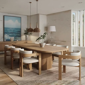 Juego de Comedor Moderno de Madera Maciza Verde para 8 Personas, Muebles de Comedor de Lujo Personalizados, Juego de Mesa y Sillas - Product Image 1