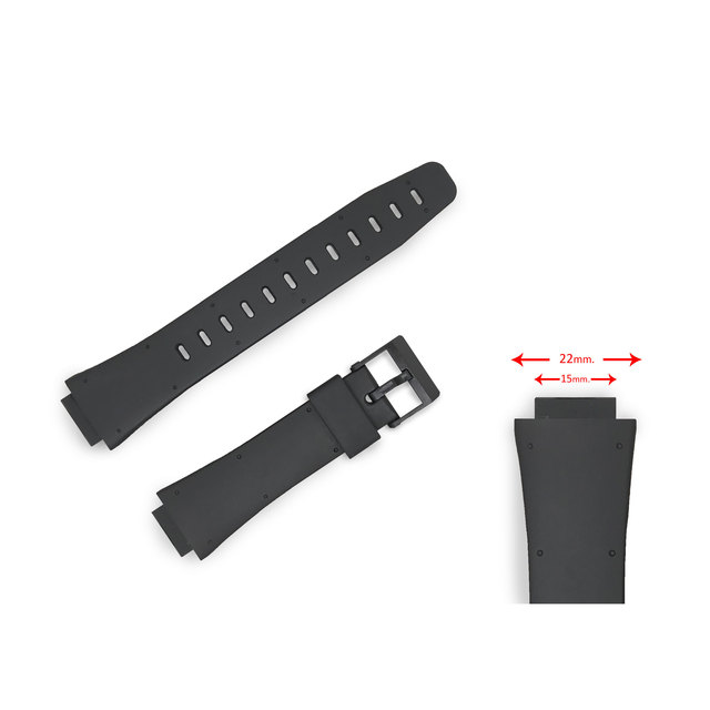 Resin Sports Watch Band Black 15mm Width Compatible with W-90 W-91 Model Ref 311A2 ES