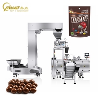 Machine d'emballage de dragées au chocolat en sachets préformés, avec peseuse anti-adhérence pour billes de chocolat, machine d'emballage Doypack