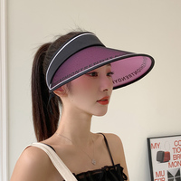 Casquette de soleil pour femme avec logo personnalisé, respirante, protection UV, design avec sangle de maintien sous le menton, pour l'été et la plage