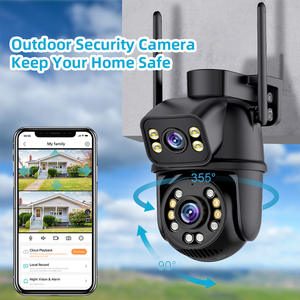 Caméra de sécurité panoramique sans fil à double objectif 360 degrés, vision nocturne CMOS, détection de mouvement, PTZ, cloud pour utilisation intérieure/extérieure - Product Image 2