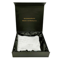 Boîtes d'emballage rigides de luxe portables et écologiques personnalisées avec couvercle magnétique et doublure en satin pour perruques et mèches de cheveux naturels
