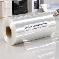 Film Anti Gores Glossy Lambent BOPP untuk Kemasan Kotak, Kemasan Kotak Kue, Percetakan, Film Laminasi Thermal, Film Laminasi