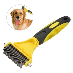 Pet Grooming Tool 2 Sided Undercoat Rake Pet Dematting Comb For Cats Dogs