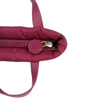 Mini pochette à monnaie et porte-clés en polyester, style tote, avec fermeture éclair, mignonne et petite, pour maquillage et rouge à lèvres, à suspendre