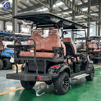 CAMP 4 Tekerlekli Elektrikli Golf Arabası 6 Kişilik Golf Arabası 72V Lityum Pil Sokakta Kullanıma Uygun, ABD'ye Hızlı Kargo ile