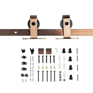 Rieles y Rodillos Superiores de Acero WEKIS para Puertas Correderas de Granero en Cobre Antiguo, Ideales para Cocina y Sala de Estar - Product Image 5