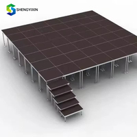 Scène de concert extérieure de haute qualité, structure en aluminium, plateforme modulaire, capacité de charge de 500 kg, hauteur réglable de 0,4 à 2 m