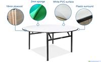 Tables de banquet rondes pliantes en PVC pour hôtels et restaurants commerciaux