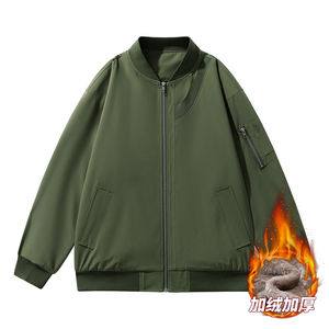 Blouson Aviateur Rétro Américain Personnalisé avec Logo pour Homme – Tendance Printemps-Automne, Coupe Ample et Confortable pour l'Extérieur, Idéal pour l'Hiver - Product Image 3