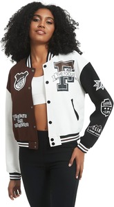 Primavera 2024, recién llegados, abrigo de béisbol, chaqueta universitaria estampada a la moda para mujer, chaqueta Bomber Trendsetter Street con bolsillo para mujer - Product Image 4