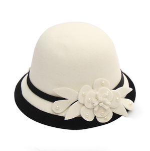 Wholesale <strong>Cheap</strong> Price Mix Color Stock High Quality Fashion Lady <strong>Bucket</strong> <strong>Hats</strong> Woolen Cloche Vintage Bowler <strong>Hat</strong> - Product Image 3