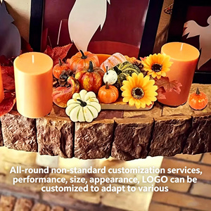 Ensemble de décorations d'<span class=keywords><strong>Halloween</strong></span> 2026 : Citrouilles et feuilles d'érable artificielles pour la décoration de meubles de Noël et de Thanksgiving - Product Image 3