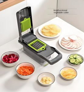 Cortador de Alimentos Multifuncional 16 en 1, Rebanador de Frutas y Cebollas, Cortador de Verduras y Patatas, 14 Utensilios en 1 Modelo - Product Image 4