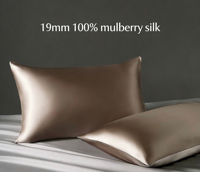 Housse de coussin et taie d'oreiller 100% Soie de Mûrier 16-30 Momme Tissée Luxe Anti-Bactérienne Motif Célébrités Personnalisable pour la Maison