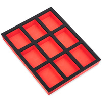 Organisateur de tiroir personnalisé compatible avec les doublures à 9 compartiments Plateau en mousse EVA noir pour bijoux