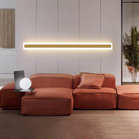 Luces LED de Pared de Aluminio Modernas y Minimalistas, Adecuadas para Dormitorio, Pasillo, Pared de Fondo Larga, Iluminación Ambiental