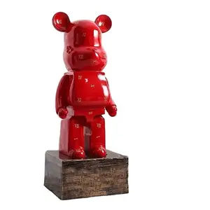 beliebtes produkt maßgeschneiderte farbe innendekoration harz bärstein statue berühmte cartoon-skulptur