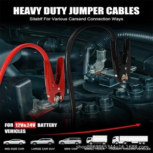 Câble de démarrage Noone, calibre 1, 25 pieds, robuste, pour camion diesel, utilisation d'urgence - Product Image 3
