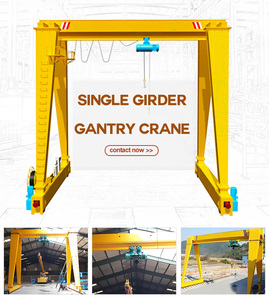 Grue à portique à poutre simple de style européen certifiée CE de 5 tonnes et 10 tonnes pour utilisation industrielle en extérieur - Product Image 3