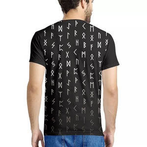 T-shirt personnalisé à bas prix Vikings Tattoo imprimé T-shirt lourd de haute qualité Col rond Manches courtes 6XL Grande taille Chemises pour hommes - Product Image 2