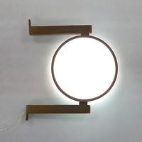 Boîte à lumière LED ronde personnalisée YIJIAO : Enseigne lumineuse suspendue/murale pour usage commercial