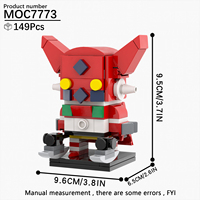 Kits de Ladrillos Robo MOC para Creatividad Cinematográfica, Contenedor de Ladrillos DIY, Juguetes de Construcción para Niños MOC7773