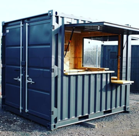 Conteneur maritime de 10 pieds remis à neuf, fabriqué en Chine, pour kiosque à café, boutique à vente rapide, avec panneaux sandwich en acier, design moderne, pour salle de bain