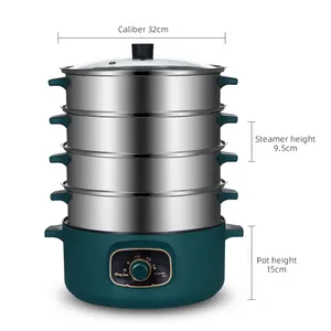 Multifunktion aler großer Dampf garer Edelstahl dampfer Maschine Reis Mais Elektrischer Dampf garer für Lebensmittel