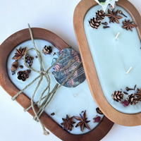 Salat-Servierschalen, Gewürzbehälter, Kerzenhalter, Mini Bio-Formen, Ablagebehälter, kleine Holzschale aus Akazienholz mit Löffel