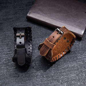 Bracelet en cuir Punk Nordic God Rune Wide <span class=keywords><strong>Viking</strong></span> Solomon Totem Bracelet en cuir pour homme - Product Image 5