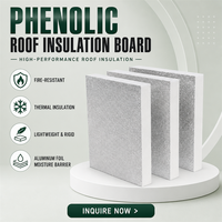 Panneau d'isolation en mousse phénolique pour l'isolation thermique des toits, panneau de toiture rigide en mousse ignifuge pour bâtiments