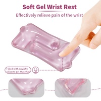 Tapis de souris de jeu en gel de silicone transparent avec repose-poignet, design mignon Kawaii, couleur personnalisable et impression UV, idéal pour un petit bureau