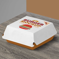 Emballage de restauration rapide jetable écologique imprimé personnalisé boîte de récipient à emporter pour frites