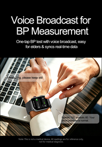 Smartwatch S105 con Pompa d'Aria, Monitoraggio della Pressione Sanguigna ed ECG, Schermo AMOLED da <span class=keywords><strong>1</strong></span>,96", Impermeabile, Fitness Tracker per Uomini e Donne - Product Image 4