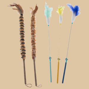 Bâtonnet à plumes créatif pour <span class=keywords><strong>chat</strong></span>, jouet interactif, durable, soulagement de l'ennui, fournitures pour animaux de compagnie, bâtonnet de stimulation pour chaton, jouet de jeu - Product Image 4