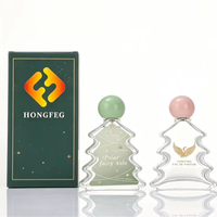 Flacon de parfum en verre vide personnalisable de 30 ml, 50 ml, 100 ml, rechargeable, en forme de sapin de Noël, flacon de luxe, boîte cadeau de marque