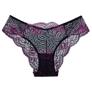 Mutandine a triangolo da donna in pizzo multicolore stile europeo e americano, a vita bassa, a <span class=keywords><strong>mezza</strong></span> <span class=keywords><strong>manica</strong></span>, lingerie sexy - Product Image 4