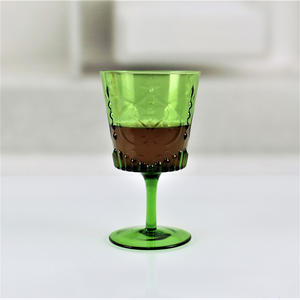 Design moderne personnalisé <span class=keywords><strong>gobelet</strong></span> en verre à vin rouge en relief à tige courte <span class=keywords><strong>translucide</strong></span> en cristal - Product Image 5