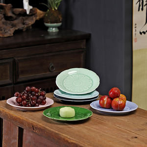 Assiette à dessert en céramique en forme de fleur, 6,5 pouces, plat à thé et à collation en porcelaine, style chinois, plateau à fruits pour la maison, utilisation pour les fêtes - Product Image 4