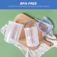 Pot à cornichons Récipient à cornichons de 24 oz avec passoire Porte-cornichons Keeper Lifter Flip Jar avec étanche et couvercle verrouillé