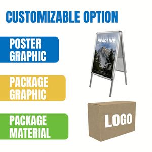 Soporte de Señalización Plegable de Doble Cara en Forma de A de Aleación de Aluminio Personalizado, Resistente al Agua, para Publicidad en Pavimento - Product Image 6