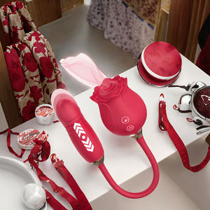 Vibrador de Silicona con Forma de Rosa, Juguete Sexual con Lengua Extensible y Función de Succión de Clítoris para Mujeres - Product Image 2