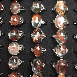 Kristal Alam Taman Kuarsa Cincin Indah Batu Permata Cincin untuk Wanita Nickelfree
