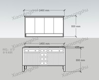 Meuble-lavabo de salle de bain moderne de luxe sur pied avec miroir intelligent et vasque - Meubles de salle de bain pour appartement, vente directe d'usine