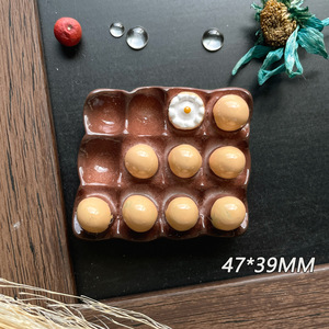 Breloques alimentaires en résine Manna Simulation, motifs petit-déjeuner et dessert, cabochons à dos plat pour aimants de réfrigérateur et décoration de téléphone - Product Image 5
