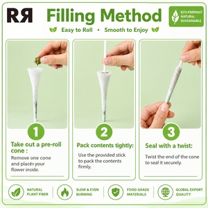 Rollos de Papel Cónicos Marrón y Blanco de Lujo Personalizados al por Mayor, 60/70/78/84/98/109/120/140 mm con Puntas de Filtro en Forma de M+1 - Product Image 6